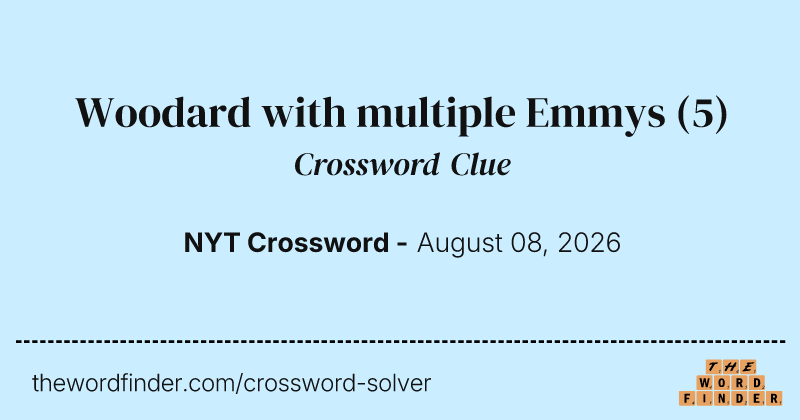 Woodard with multiple Emmys crossword clue image
