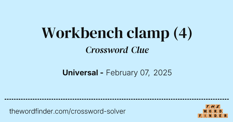 Workbench clamp crossword clue image