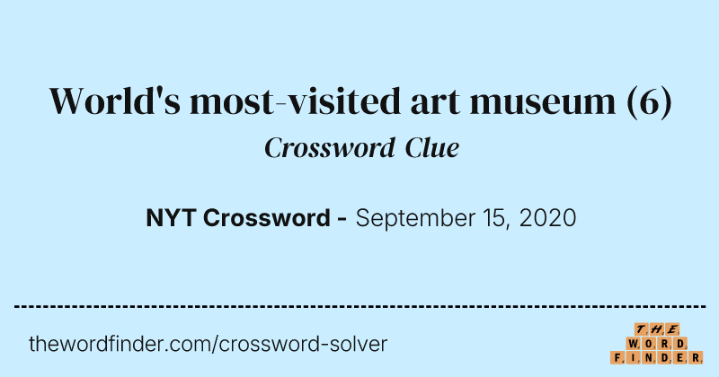 World's most-visited art museum crossword clue image
