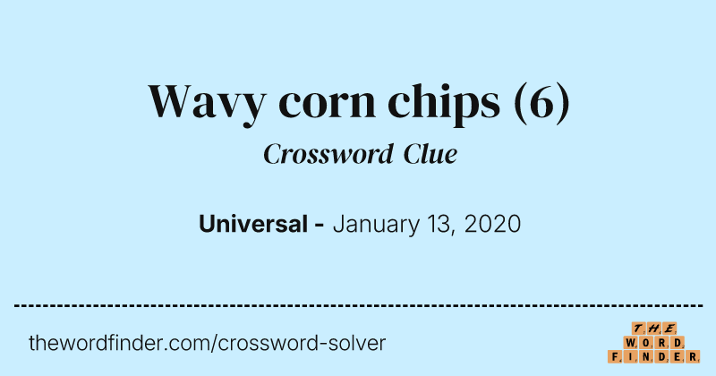 Wavy corn chips crossword clue image