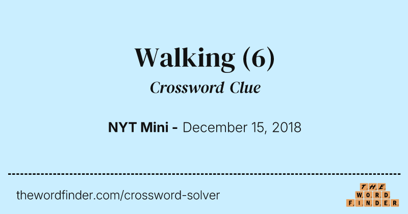 Walking crossword clue image