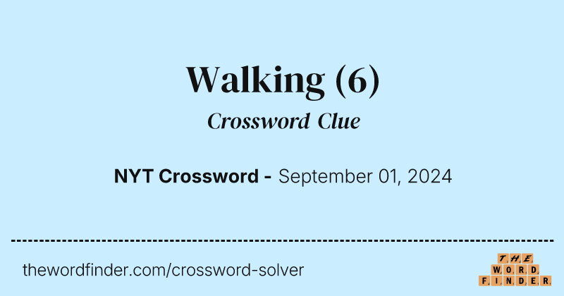 Walking crossword clue image