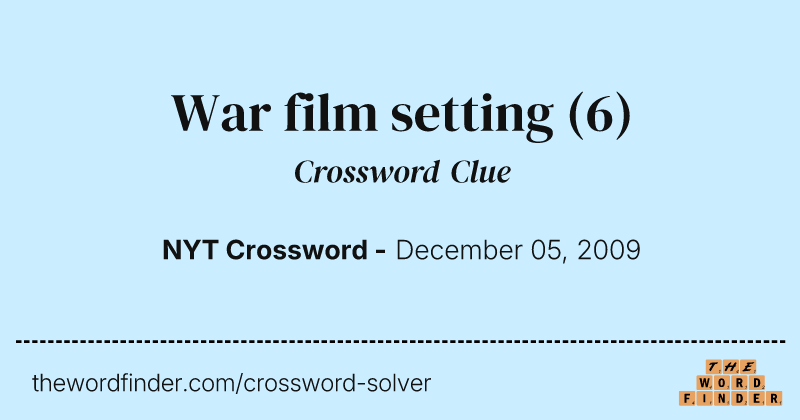 War film setting crossword clue image
