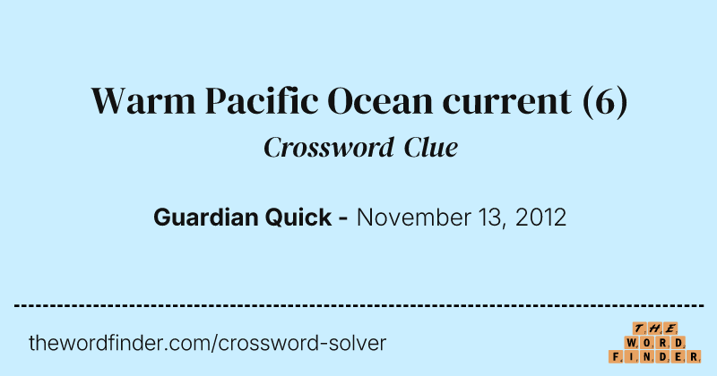 Warm Pacific Ocean current crossword clue image