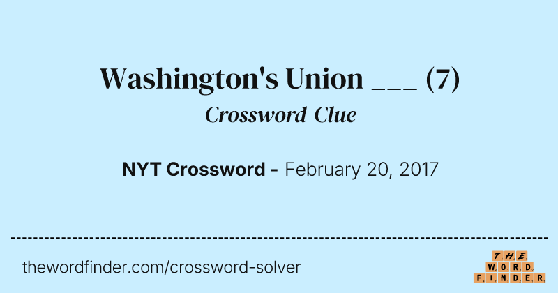 Washington's Union ___ crossword clue image