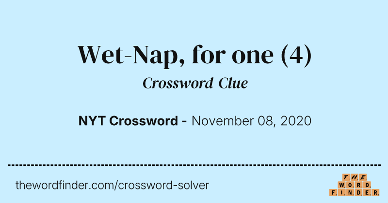 Wet-Nap, for one crossword clue image