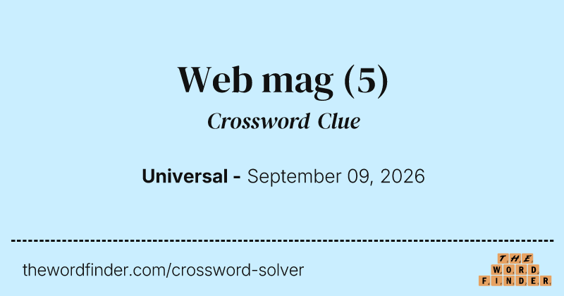 Web mag crossword clue image