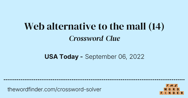 Web alternative to the mall crossword clue image