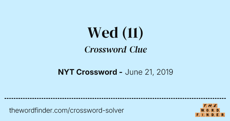 Wed crossword clue image