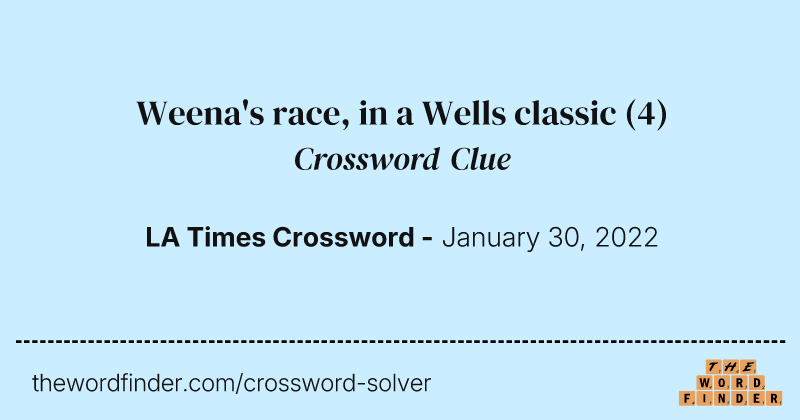 Weena's race, in a Wells classic crossword clue image