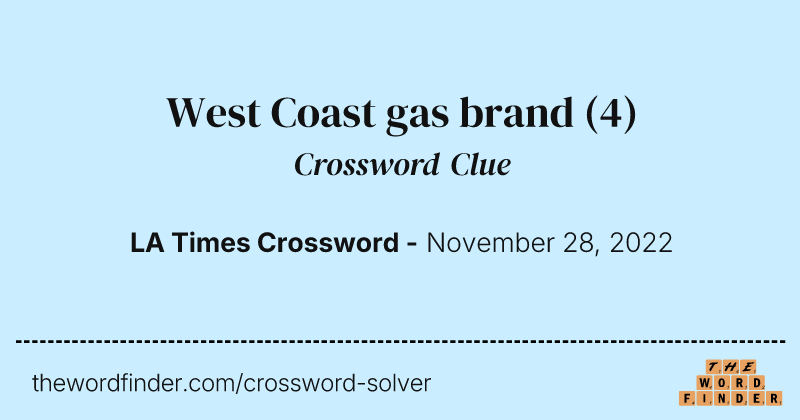 West Coast gas brand crossword clue image