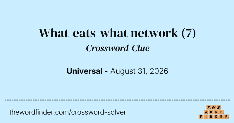What-eats-what network crossword clue image