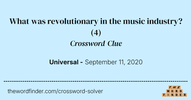 What was revolutionary in the music industry? crossword clue image