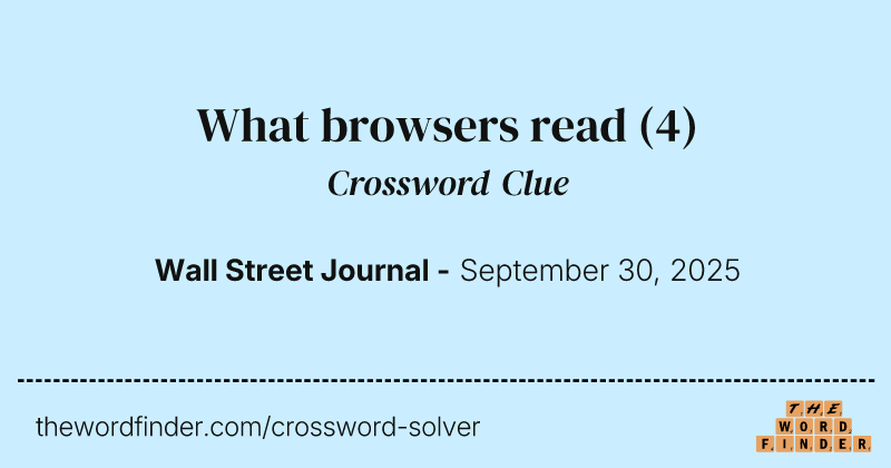 What browsers read crossword clue image