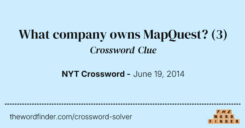 What company owns MapQuest? crossword clue image