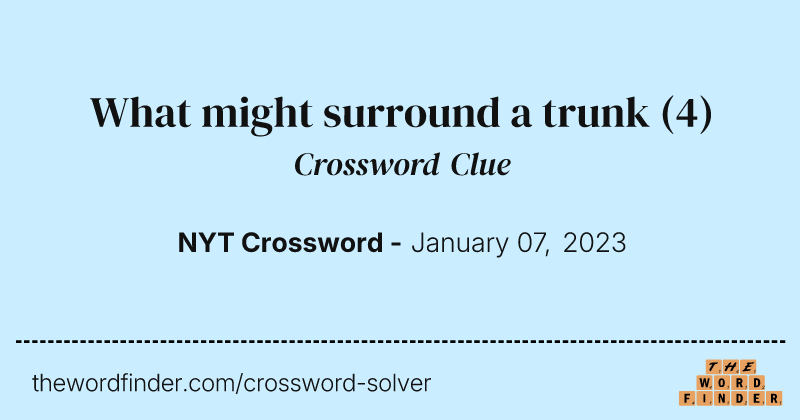 What might surround a trunk crossword clue image