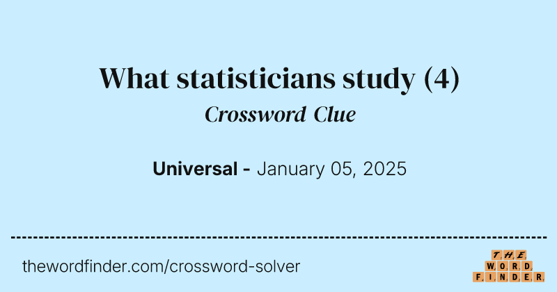 What statisticians study crossword clue image