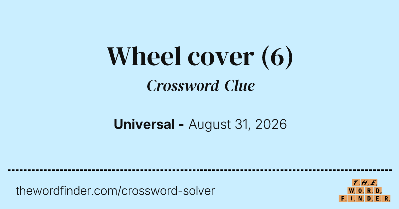 Wheel cover crossword clue image