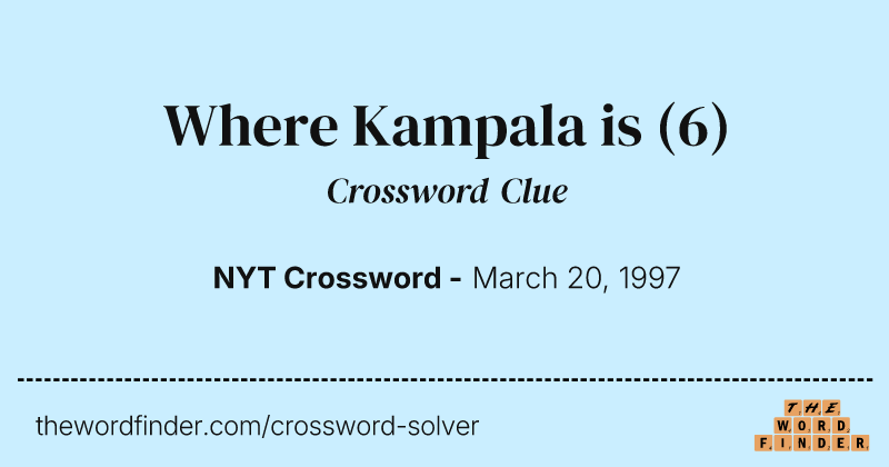 Where Kampala is crossword clue image