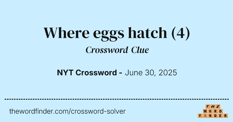 Where eggs hatch crossword clue image