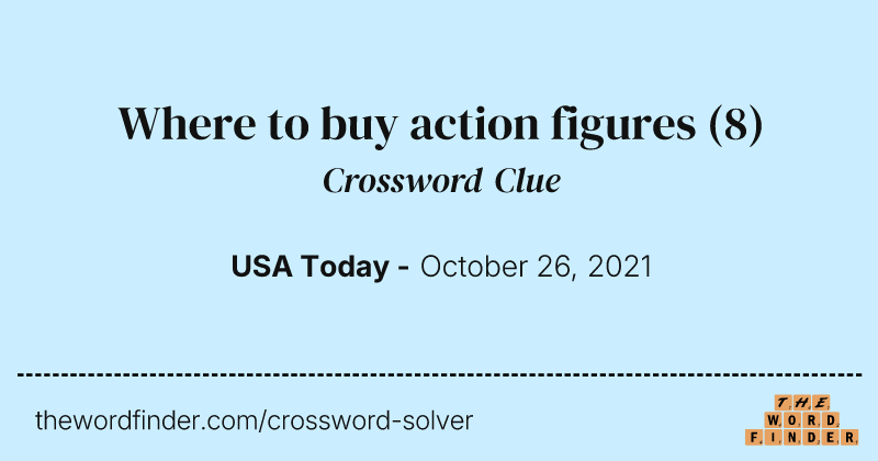 Where to buy action figures crossword clue image