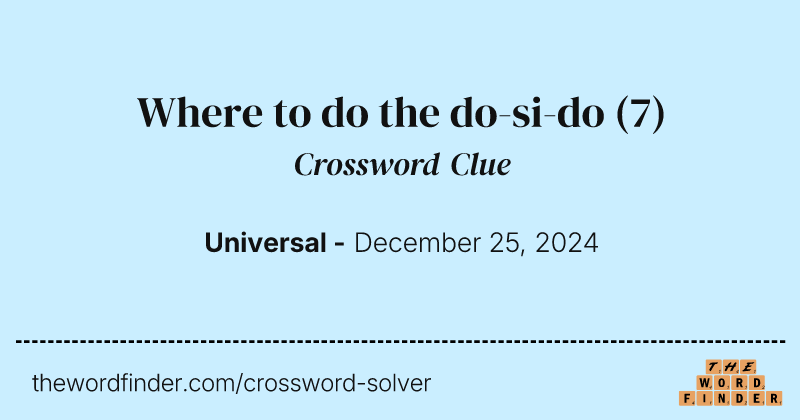 Where to do the do-si-do crossword clue image