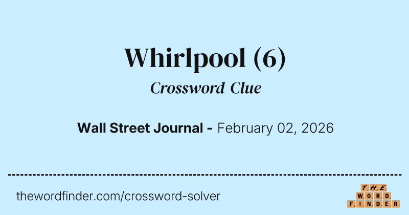 Whirlpool crossword clue image
