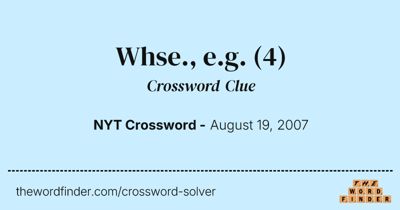 Whse., e.g. crossword clue image