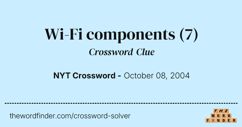 Wi-Fi components crossword clue image