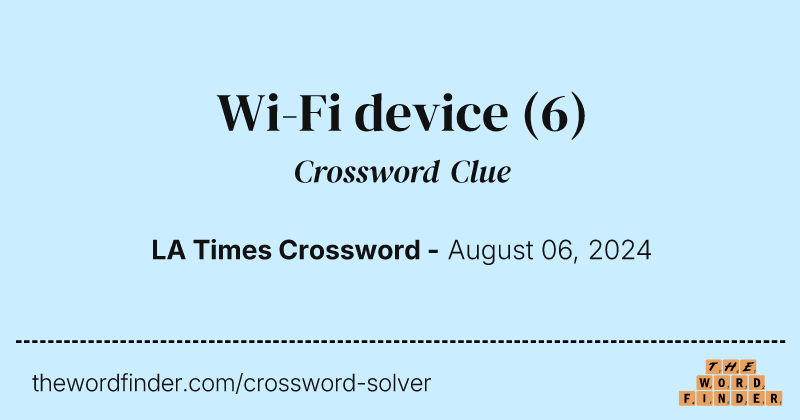 Wi-Fi device crossword clue image