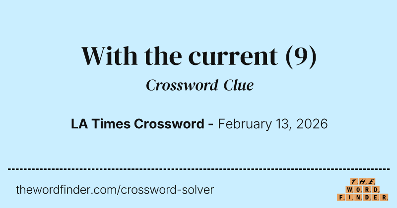 With the current crossword clue image