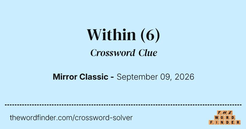 Within crossword clue image