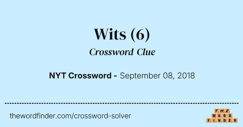 Wits crossword clue image