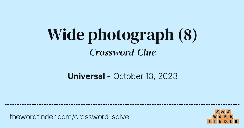 Wide photograph crossword clue image