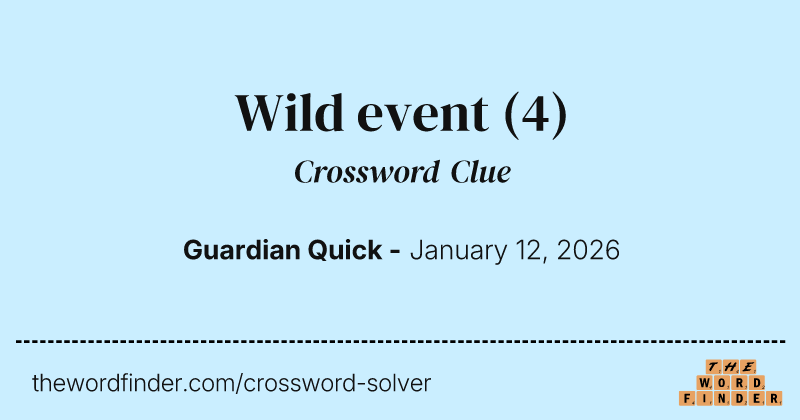 Wild event crossword clue image