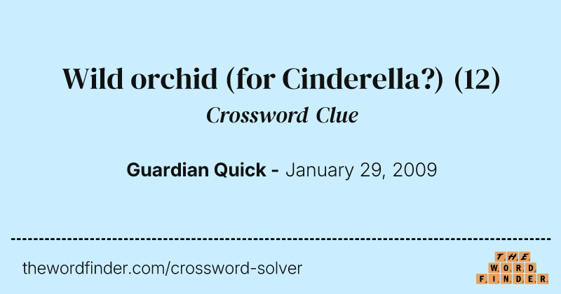 Wild orchid (for Cinderella?) crossword clue image