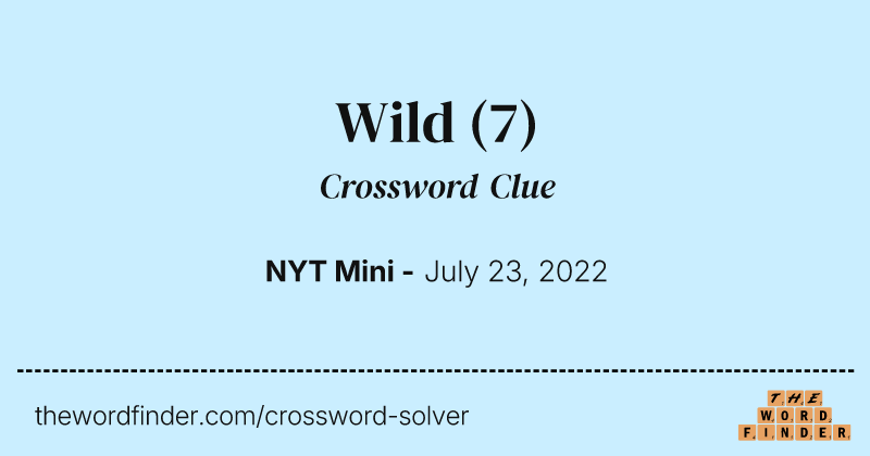 Wild crossword clue image