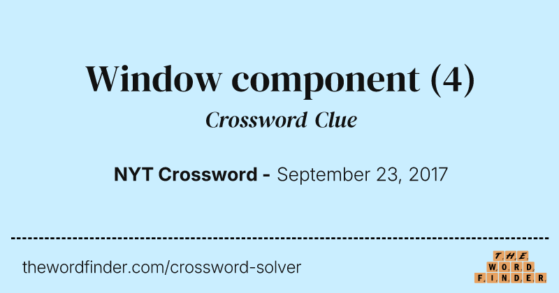 Window component crossword clue image