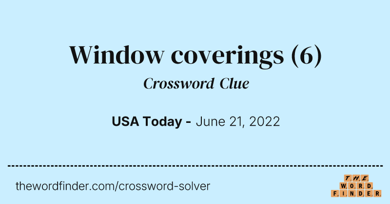 Window coverings crossword clue image