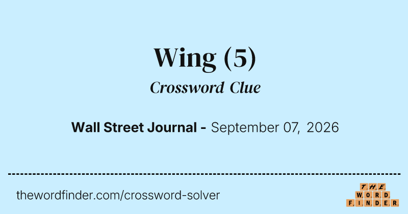 Wing crossword clue image