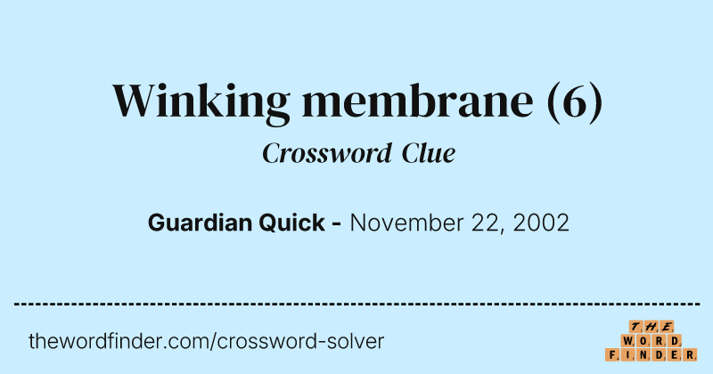 Winking membrane crossword clue image
