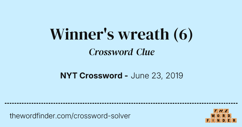 Winner's wreath crossword clue image