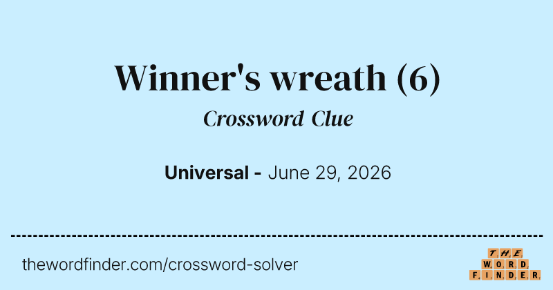 Winner's wreath crossword clue image