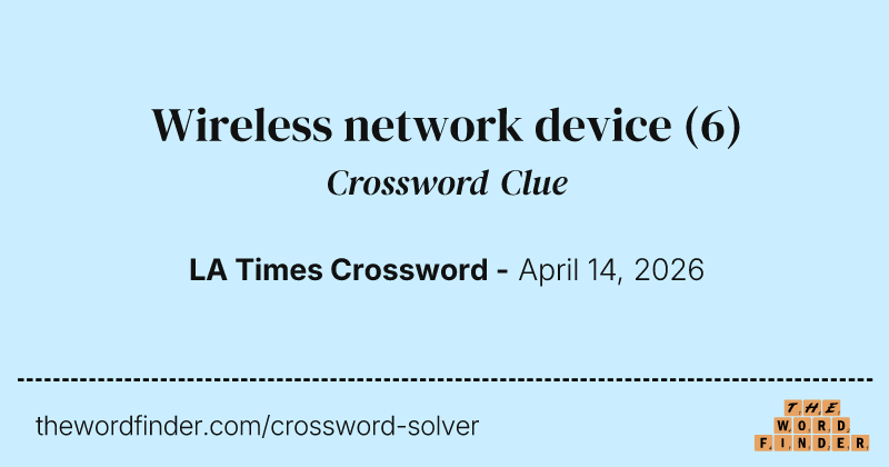 Wireless network device crossword clue image