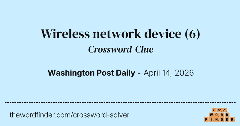 Wireless network device crossword clue image