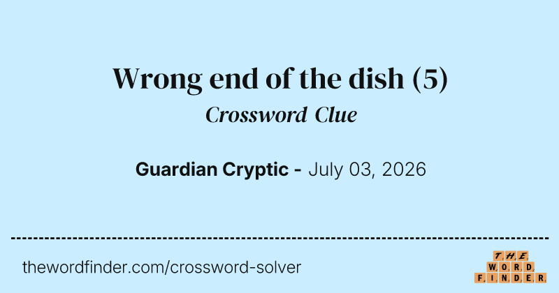 Wrong end of the dish crossword clue image