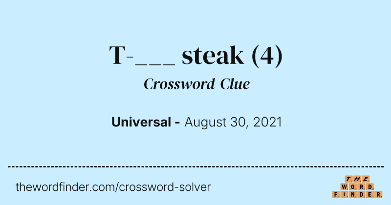 T-___ steak crossword clue image