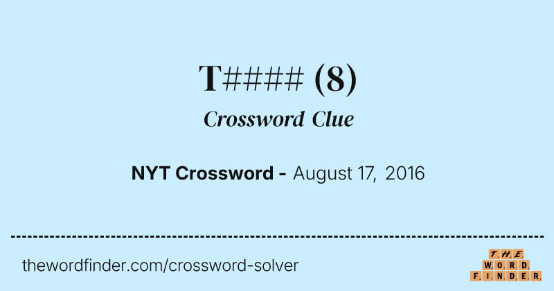 T#### crossword clue image