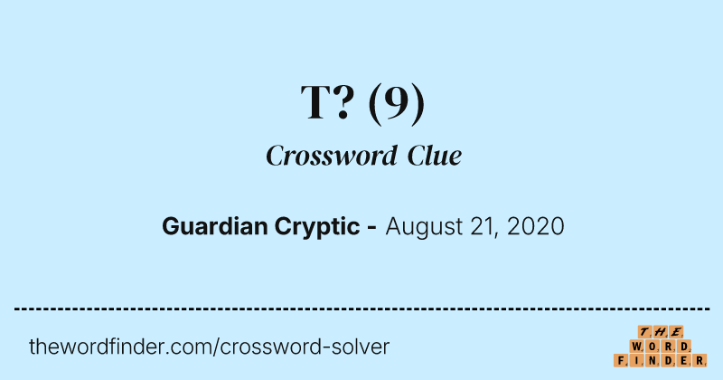 T? crossword clue image