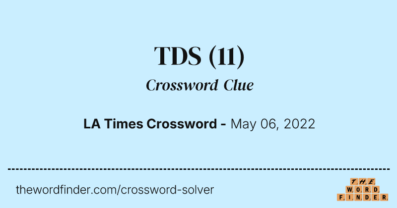 TDS crossword clue image